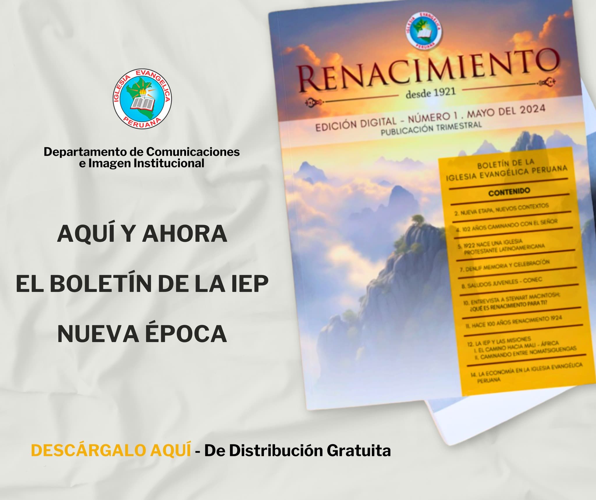 Boletín Renacimiento Número 1